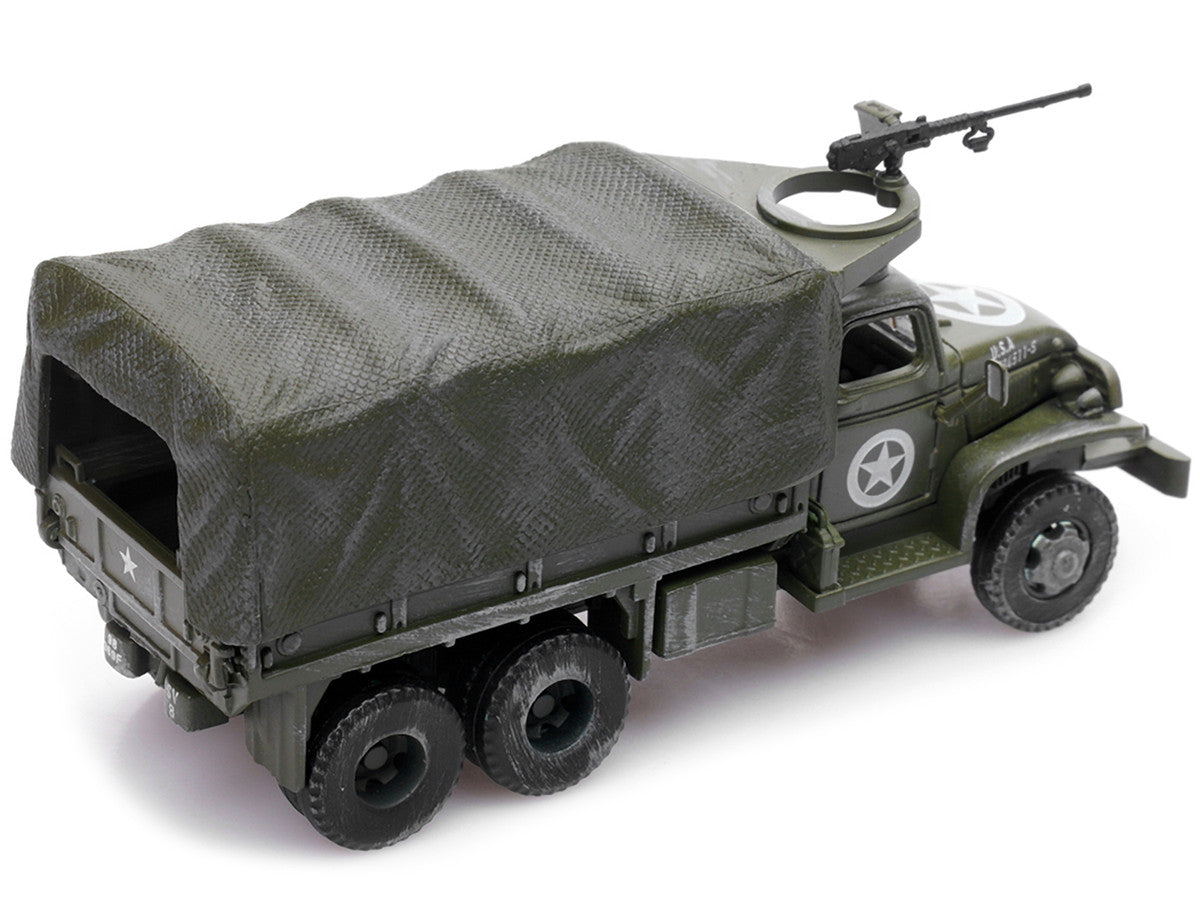 GMC CCKW 353 Truck With Mounted Gun Olive Drab "4734511-S" US Army World War II 1/72 Diecast Model by Legion by Legion
