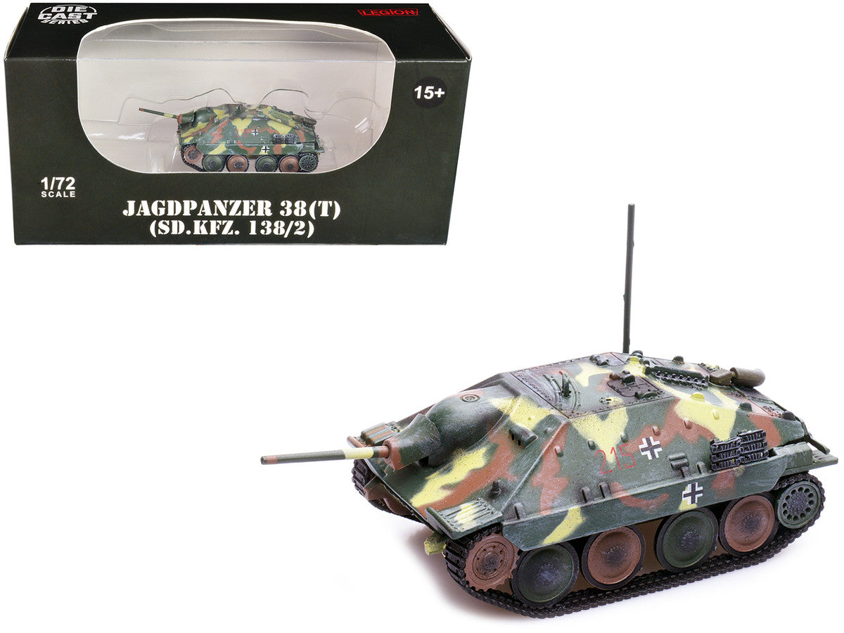 Jagdpanzer 38(T) SD.Kfz. 138/2 Hetzer Tank Destroyer Camouflage "German Army World War II" 1/72 Diecast Model by Legion by Legion