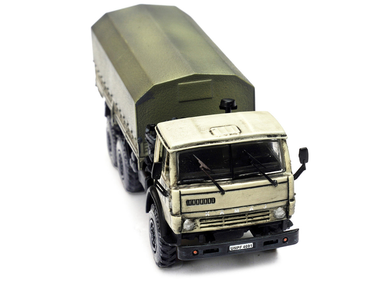 Kamaz 4310 Transport Truck Beige (Weathered) "United Nations" 1/72 Diecast Model by Legion by Legion