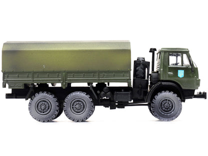 Kamaz 4310 Transport Truck Green (Weathered) "Ukrainian Ground Forces" 1/72 Diecast Model by Legion by Legion