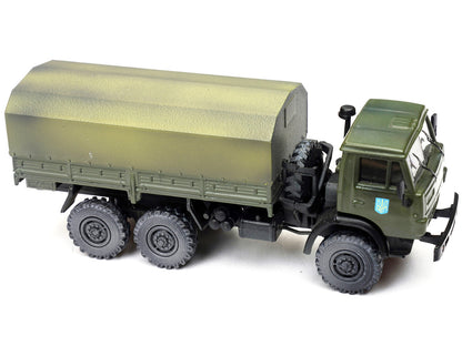 Kamaz 4310 Transport Truck Green (Weathered) "Ukrainian Ground Forces" 1/72 Diecast Model by Legion by Legion