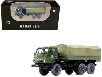 Kamaz 4310 Transport Truck Green (Weathered) "Ukrainian Ground Forces" 1/72 Diecast Model by Legion by Legion