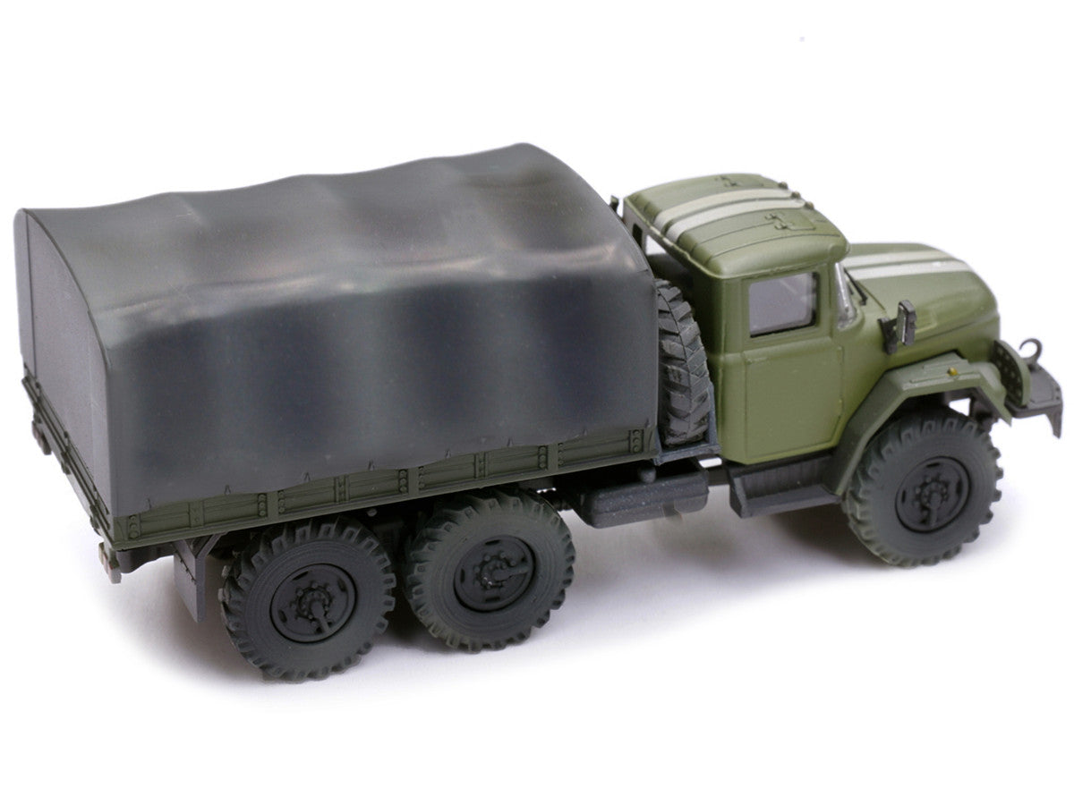 ZIL 131 Cargo Truck Green with White Stripes "Ukrainian Ground Forces" 1/72 Diecast Model by Legion by Legion
