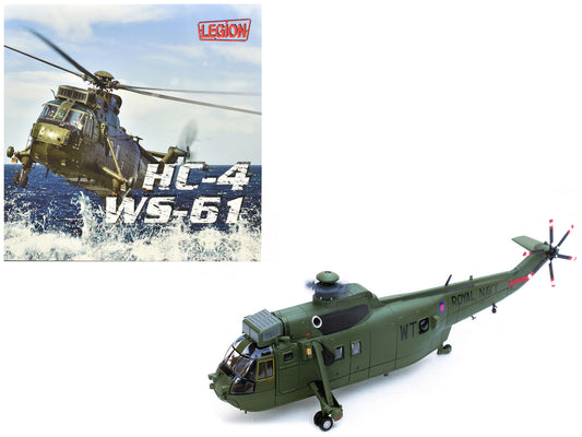 Westland Sea King HC.4 Helicopter "Green Livery 848 Naval Air Squadron Commando Helicopter Force Royal Naval Air Station Yeovilton Somerset" (2009) British Royal Navy 1/72 Diecast Model by Legion by Legion