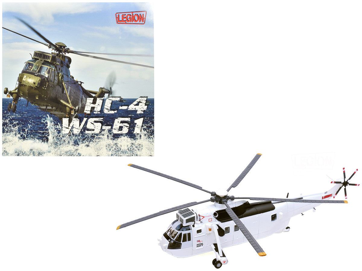 Westland Sea King HC.4 Helicopter "White Livery 845 Naval Air Squadron United Nations Protection Force Bosnia/Croatia" (1995) British Royal Navy 1/72 Diecast Model by Legion by Legion