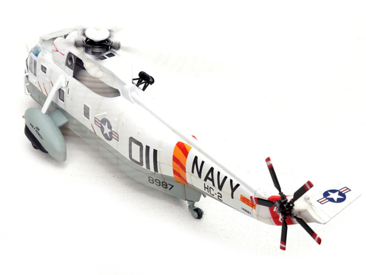 Sikorsky SH-3G Sea King Helicopter "148987/AB 011 Helicopter Combat Support Squadron 2 Fleet Angels USS John F Kennedy (CVA-67)" (1970s) United States Navy 1/72 Diecast Model by Legion by Bless Wing