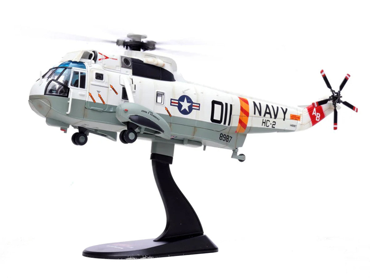 Sikorsky SH-3G Sea King Helicopter "148987/AB 011 Helicopter Combat Support Squadron 2 Fleet Angels USS John F Kennedy (CVA-67)" (1970s) United States Navy 1/72 Diecast Model by Legion by Bless Wing