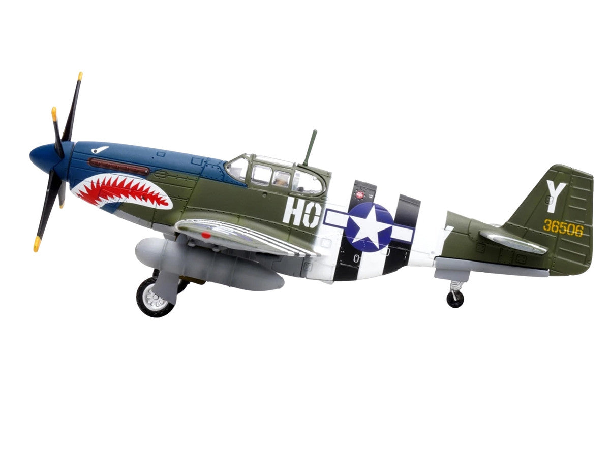 North American P-51B Mustang Aircraft "John Bennett 487th Fighter Squadron 352nd Fighter Group Blue-Nosed Bastards of Bodney RAF Bodney" (1944) United States Army Air Forces 1/72 Diecast Model Airplane by Legion by Legion
