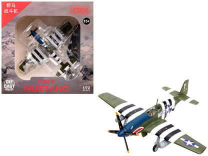 North American P-51B Mustang Aircraft "John Bennett 487th Fighter Squadron 352nd Fighter Group Blue-Nosed Bastards of Bodney RAF Bodney" (1944) United States Army Air Forces 1/72 Diecast Model Airplane by Legion by Legion