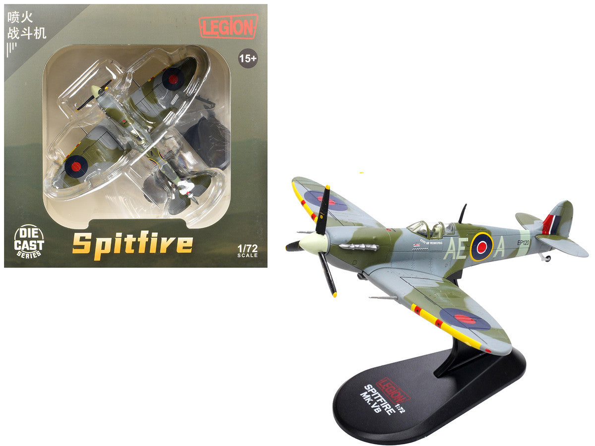 Supermarine Spitfire Mk Vb Fighter Aircraft "EP120 Flight Lieutenant James 'Jeff' Northcott No. 402 City of Winnipeg Squadron" (1943-1944) Royal Canadian Air Force 1/72 Diecast Model by Legion by Legion