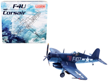 Vought F4U-1D Corsair Fighter Plane "1st Lt. Phillip DeLong Marine Fighter Squadron (VMF-224)" (1945) 1/72 Diecast Airplane Model by Legion by Legion