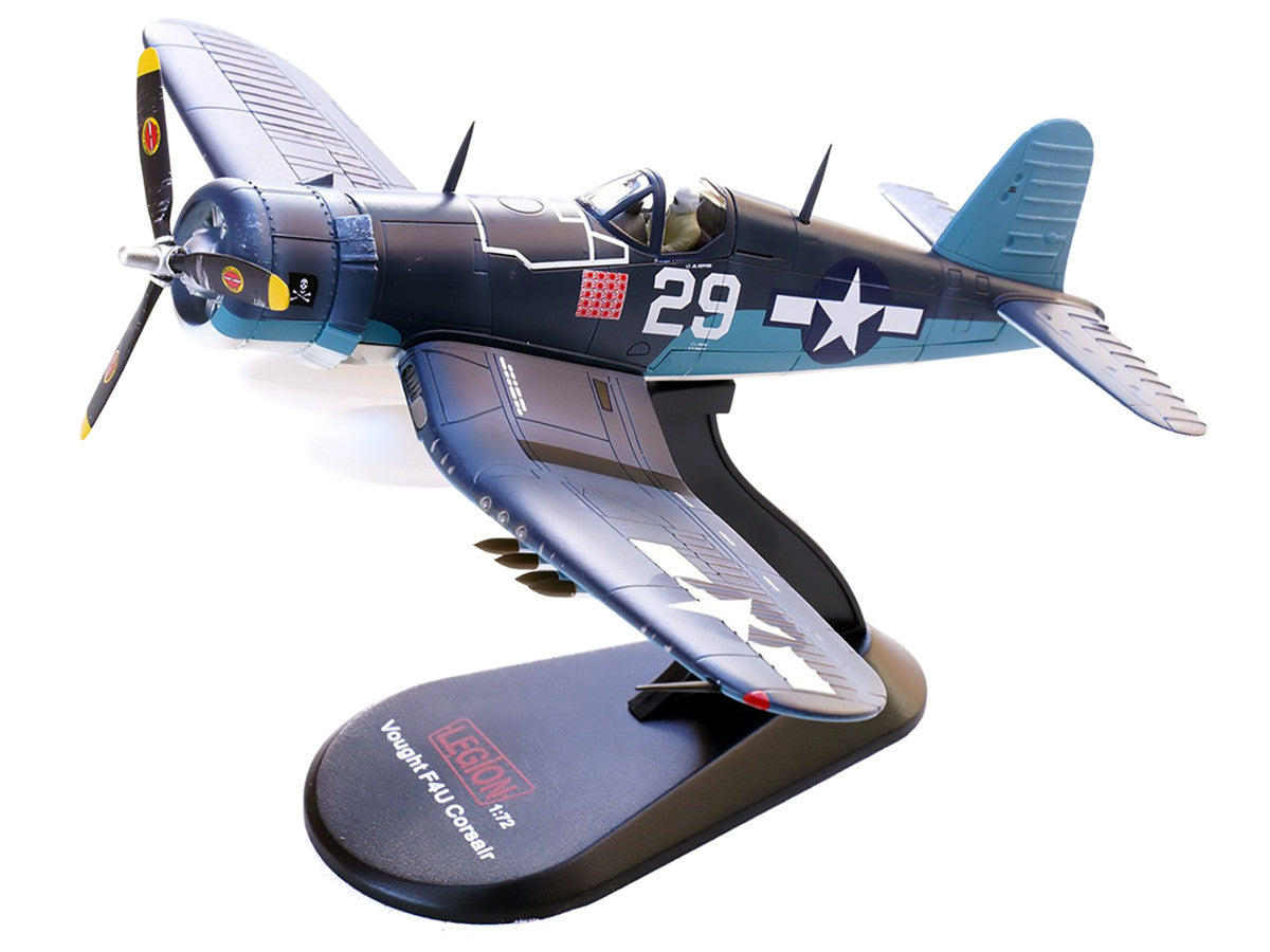 Vought F4U-1A Corsair Fighter Aircraft "Ace Ira Kepford VF-17 Jolly Rogers Bougainville Solomon Islands" (1944) United States Navy 1/72 Diecast Model by Legion by Legion