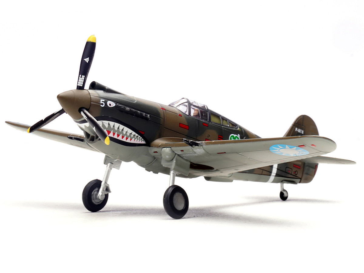 Curtiss P-40B/C Warhawk Fighter Aircraft "White 5 Charles Bond 1st Squadron Flying Tigers Chinese Air Force" (1942) 1st American Volunteer Group 1/72 Diecast Model Airplane by Legion by Legion
