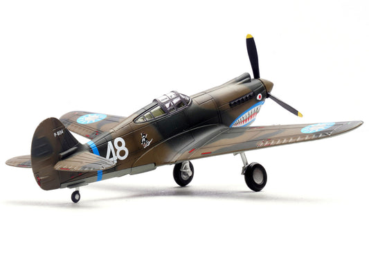 Curtiss P-40B/C Warhawk Fighter Aircraft "White 48 David Lee 'Tex' Hill 2nd Squadron Panda Bears Chinese Air Force Burma" (1942) 1st American Volunteer Group 1/72 Diecast Model Airplane by Legion by Legion