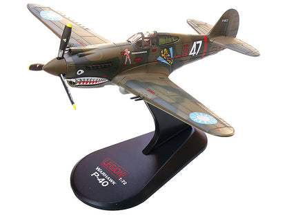 Curtiss P-40B/C Warhawk Fighter Aircraft "White 47 Robert T. Smith 3rd Squadron Hell's Angels Chinese Air Force Burma" (1942) 1st American Volunteer Group 1/72 Diecast Model Airplane by Legion by Legion