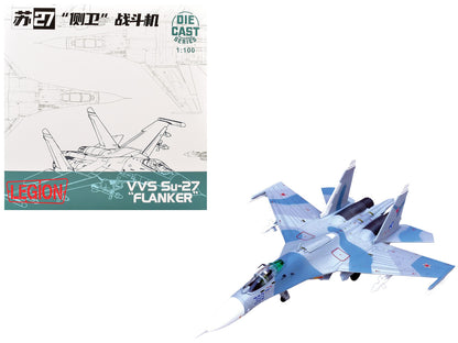 Sukhoi Su-27 Flanker-B Aircraft "Blue 388 Paris Air Show" (1989) Soviet Air Force 1/100 Diecast Model Airplane by Legion by Legion