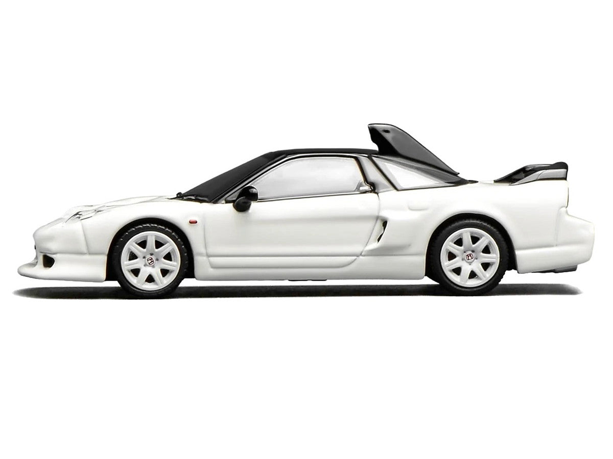 Honda NSX-R GT RHD (Right Hand Drive) Championship White with Black Top "Intern 64" Series 1/64 Diecast Model Car by MotorHelix by Motorhelix