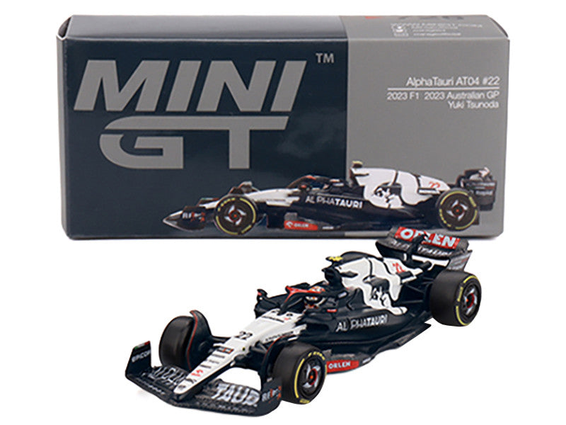 AlphaTauri AT04 #22 Yuki Tsunoda Formula One F1 "Australian GP" (2023) Limited Edition 1/64 Diecast Model Car by Mini GT by Mini GT