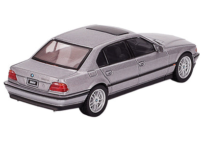 BMW 750IL Aspen Silver Metallic with Sun Roof Limited Edition 1/64 Diecast Model Car by Mini GT by Mini GT