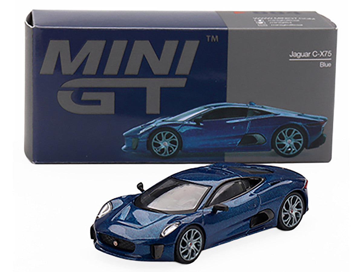Jaguar C-X75 Blue Metallic Limited Edition 1/64 Diecast Model Car by Mini GT by Mini GT