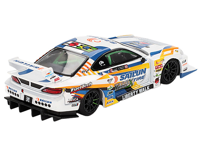 Nissan "LB-Super Silhouette" S15 SILVIA RHD (Right Hand Drive) #555 Yukio Fausto "Formula Drift Japan" (2023) Limited Edition 1/64 Diecast Model Car by Mini GT by Mini GT