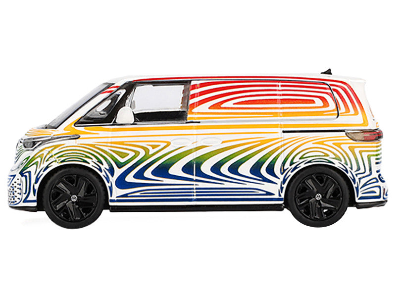 Volkswagen ID. Buzz Van Prototype "Rainbow" Limited Edition 1/64 Diecast Model Car by Mini GT by Mini GT