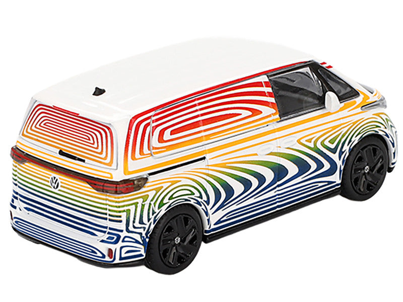 Volkswagen ID. Buzz Van Prototype "Rainbow" Limited Edition 1/64 Diecast Model Car by Mini GT by Mini GT
