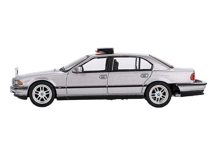 BMW 750IL Gray Metallic 007 James Bond "Tomorrow Never Dies" (1997) Movie Limited Edition 1/64 Diecast Model Car by Mini GT by Mini GT