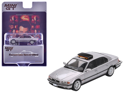 BMW 750IL Gray Metallic 007 James Bond "Tomorrow Never Dies" (1997) Movie Limited Edition 1/64 Diecast Model Car by Mini GT by Mini GT