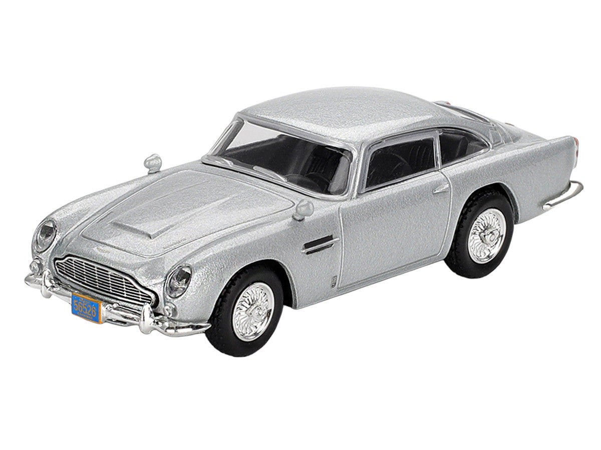 Aston Martin DB5 Birch Silver Metallic 007 James Bond "Casino Royale" (2006) Movie Limited Edition 1/64 Diecast Model Car by Mini GT-1