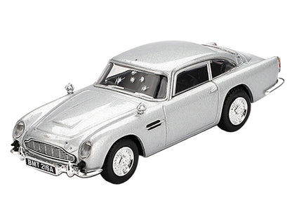 Aston Martin DB5 RHD (Right Hand Drive) Birch Silver Metallic (Damaged) 007 James Bond "Skyfall" (2012) Movie Limited Edition 1/64 Diecast Model Car by Mini GT by Mini GT
