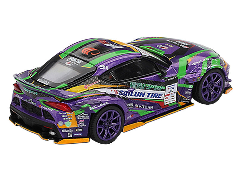 Toyota GR Supra KUHL RHD (Right Hand Drive) #91 Shingo Hatanaka "Evangelion Racing" "D1 Grand Prix" (2021) Limited Edition 1/64 Diecast Model Car by Mini GT by Mini GT