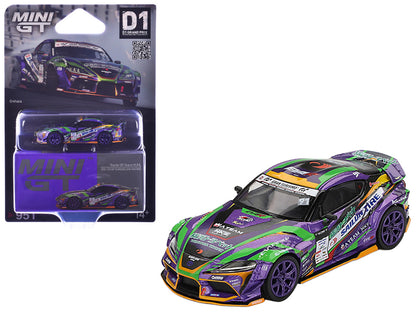 Toyota GR Supra KUHL RHD (Right Hand Drive) #91 Shingo Hatanaka "Evangelion Racing" "D1 Grand Prix" (2021) Limited Edition 1/64 Diecast Model Car by Mini GT by Mini GT
