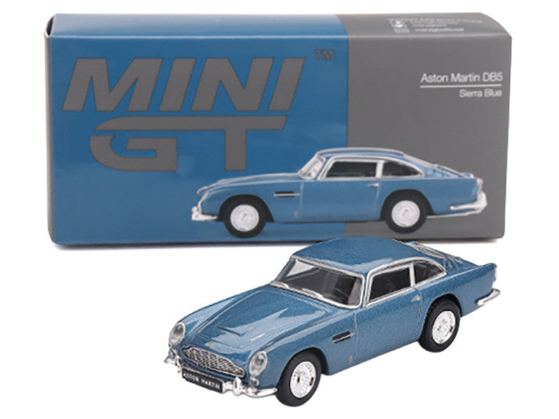 Aston Martin DB5 Sierra Blue Metallic Limited Edition 1/64 Diecast Model Car by Mini GT by Mini GT