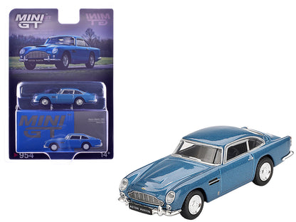 Aston Martin DB5 Sierra Blue Metallic Limited Edition 1/64 Diecast Model Car by Mini GT by Mini GT