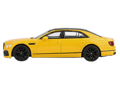 Bentley Flying Spur Monaco Yellow with Black Top Limited Edition 1/64 Diecast Model Car by Mini GT by Mini GT