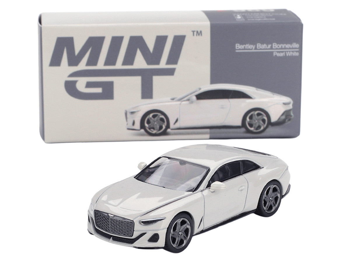 Bentley Batur Bonneville Pearl White Metallic Limited Edition 1/64 Die Cast Model Car by Mini GT by Mini GT