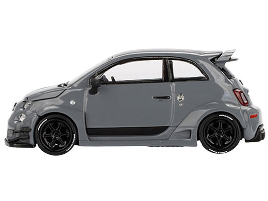 ABARTH 595 #49 "LB-Works x Abas Works" Gray Limited Edition 1/64 Diecast Model Car by Mini GT by Mini GT