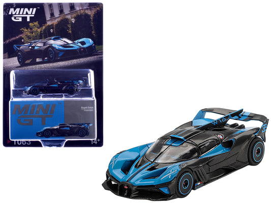 Bugatti Bolide Presentation Blue and Carbon Fiber Limited Edition 1/64 Diecast Model Car by Mini GT by Mini GT