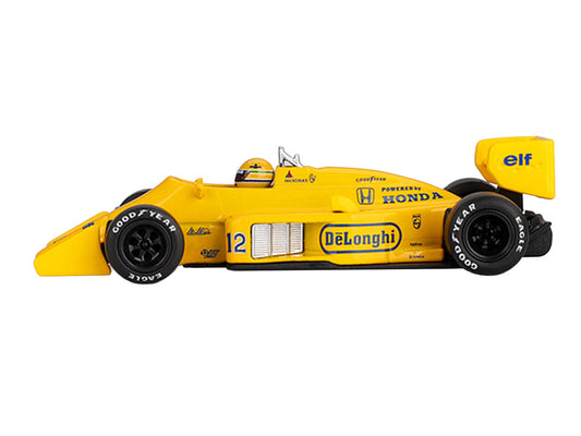 Lotus 99T #12 Ayrton Senna Winner Formula One F1 "Monaco GP" (1987) with Driver Figure Limited Edition 1/64 Die Cast Model Car by Mini GT by Mini GT