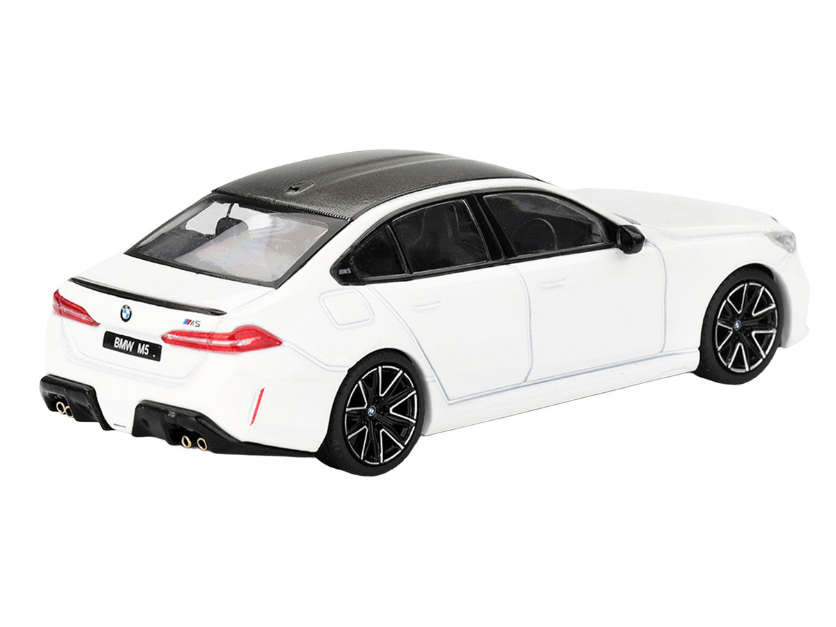 BMW M5 Alpine White with Carbon Top Limited Edition 1/64 Diecast Model Car by Mini GT by Mini GT
