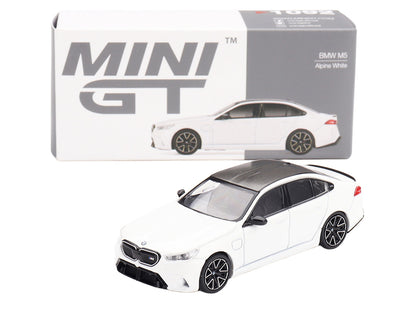 BMW M5 Alpine White with Carbon Top Limited Edition 1/64 Diecast Model Car by Mini GT by Mini GT