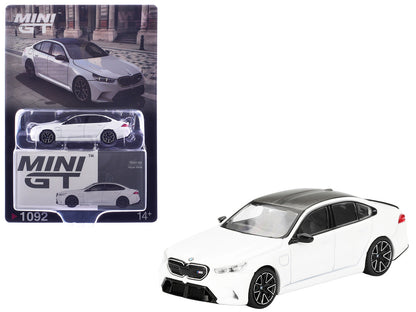 BMW M5 Alpine White with Carbon Top Limited Edition 1/64 Diecast Model Car by Mini GT by Mini GT