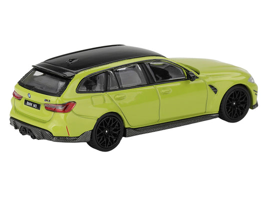BMW M3 M Performance Touring Sao Paulo Yellow with Black Top Limited Edition 1/64 Diecast Model Car by Mini GT by Mini GT