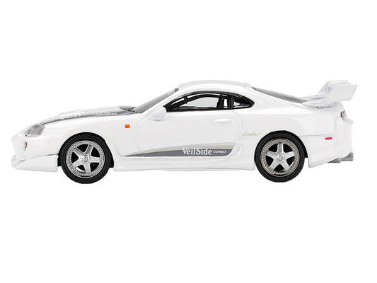 Toyota Supra "VeilSide Combat V-I" White Limited Edition 1/64 Die Cast Model Car by Mini GT by Mini GT