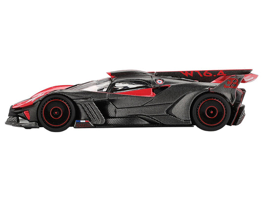 Bugatti Bolide Red and Carbon Fiber Limited Edition 1/64 Diecast Model Car by Mini GT by Mini GT