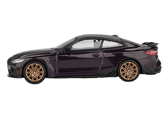 BMW M4 M-Performance Daytona Violet Metallic with Carbon Top Limited Edition 1/64 Diecast Model Car by Mini GT by Mini GT