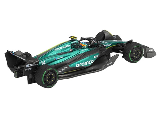 Aston Martin AMR24 #14 Fernando Alonso Formula One F1 "Canadian GP" (2024) Limited Edition 1/64 Diecast Model Car by Mini GT by Mini GT