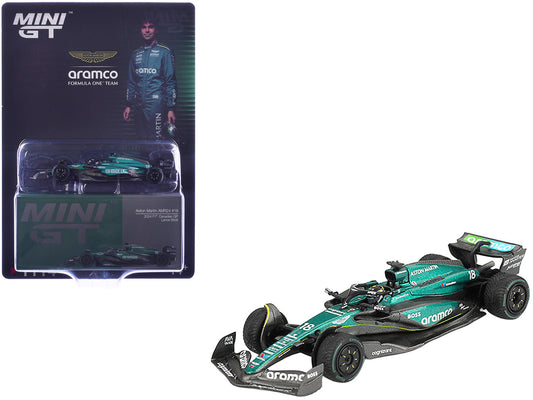 Aston Martin AMR24 #18 Lance Stroll Formula One F1 "Canadian GP" (2024) Limited Edition 1/64 Diecast Model Car by Mini GT by Mini GT