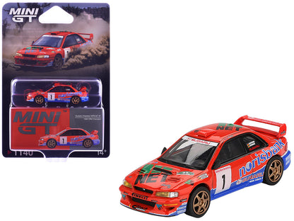 Subaru Impreza WRC97 #1 Armin Kremer - Fred Berssen Champion "Deutsche Rallye Meisterschaft (DRM)" (1999) Limited Edition 1/64 Diecast Model Car by Mini GT by Mini GT